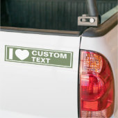Ik Hart Aangepaste Moderne Boheemse Groen Bumpersticker (Op Truck)