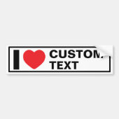 Ik Hart Aangepaste Moderne Klassieke Bumpersticker (Voorkant)