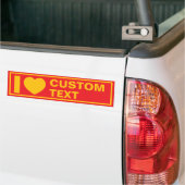 Ik Hart Aangepaste Sjabloon Retro Bumpersticker (Op Truck)