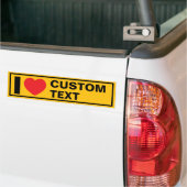 Ik Hart Aangepaste Sjabloon Retro Bumpersticker (Op Truck)