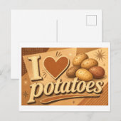 "Ik [Hart] Aardappelen" Briefkaart (Voorkant / Achterkant)