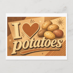 "Ik [Hart] Aardappelen" Briefkaart