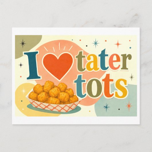 "Ik [Hart] Aardappelroosjes" Briefkaart (Voorkant)