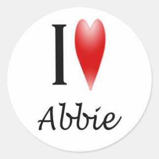 Ik hart Abbie Ronde Sticker