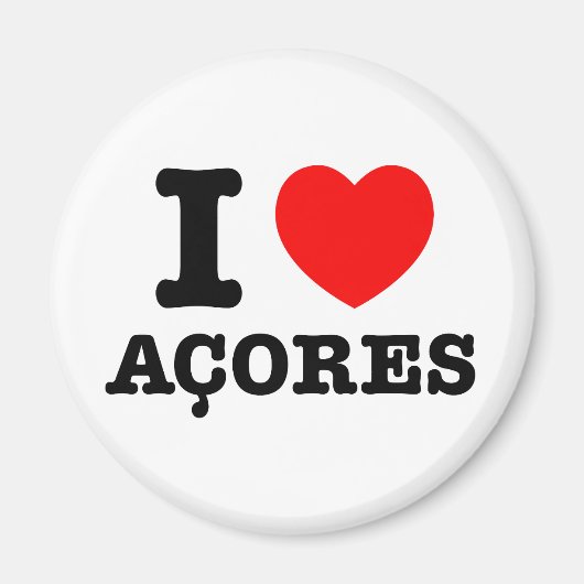 Ik hart Acores Magneet (Voorkant)
