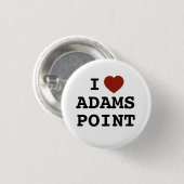 Ik hart Adams Point Knop Ronde Button 3,2 Cm (Voorkant /achterkant)