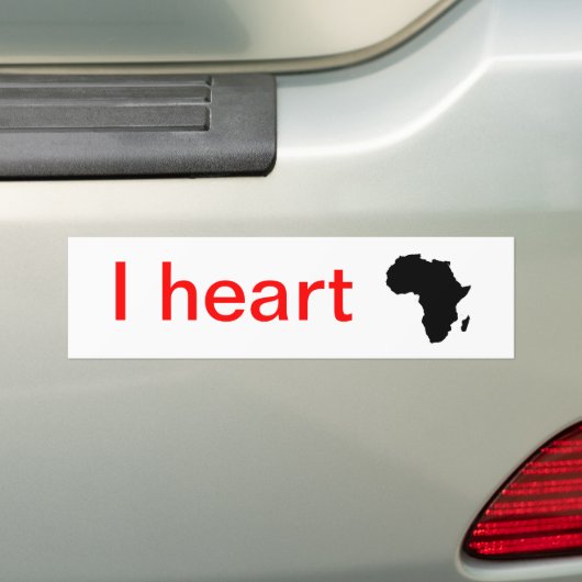 Ik hart Afrika... Bumpersticker (Op auto)