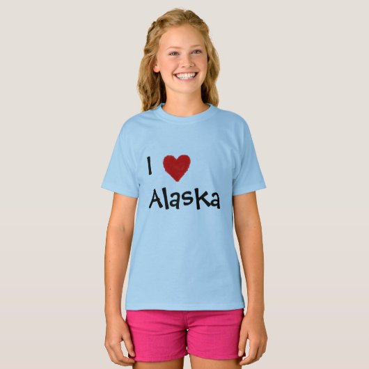 Ik hart Alaska T-shirt (Voorkant volledig)