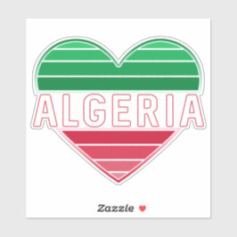 Ik hart Algerije, Algerijnse vlag kleuren Sticker