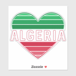 Ik hart Algerije, Algerijnse vlag kleuren Sticker