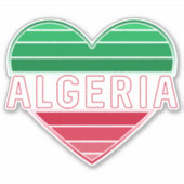 Ik hart Algerije, Algerijnse vlag kleuren Sticker (Voorkant)