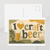 "Ik [Hart] Ambachtelijk Bier" Briefkaart (Voorkant / Achterkant)
