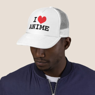Ik hart anime Trucker Hat voor Japans cartoon lief Trucker Pet