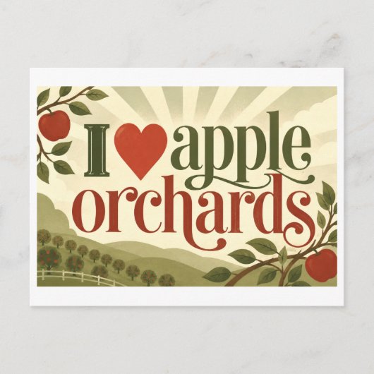 "Ik [Hart] Appelhoeven" Briefkaart (Voorkant)