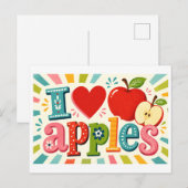"Ik [Hart] Appels" Briefkaart (Voorkant / Achterkant)