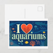 "Ik [Hart] Aquaria" Briefkaart (Voorkant / Achterkant)