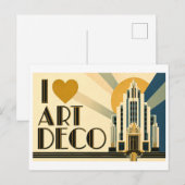"Ik [Hart] Art Deco" Briefkaart (Voorkant / Achterkant)