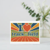 "Ik [Hart] Atletiek" Briefkaart (Staand voorkant)