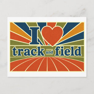 "Ik [Hart] Atletiek" Briefkaart