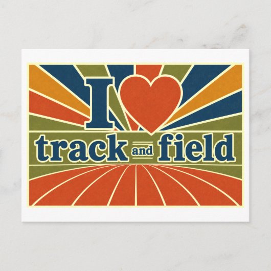 "Ik [Hart] Atletiek" Briefkaart (Voorkant)