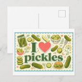 "Ik [Hart] Augurken" Briefkaart (Voorkant / Achterkant)