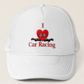 Ik Hart Auto Racing Trucker Cap (Voorkant)