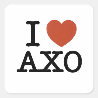 Ik hart axo vierkante sticker