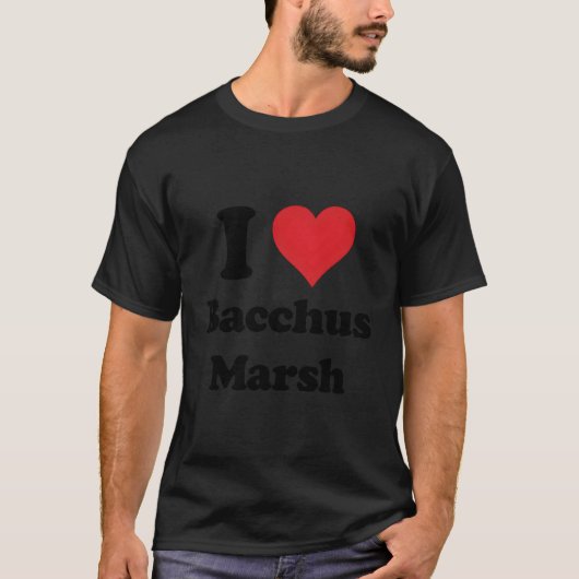 Ik hart Bacchus Marsh liefde Australië Aussie T-shirt (Voorkant)