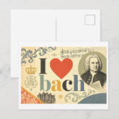"Ik [Hart] Bach" Briefkaart (Voorkant / Achterkant)