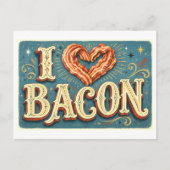 "Ik [Hart] Bacon" Briefkaart (Voorkant)