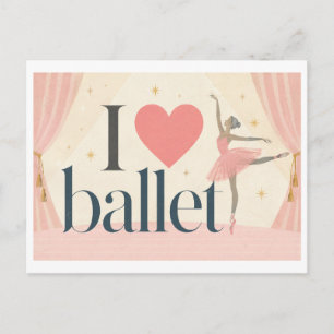 "Ik [Hart] Ballet" Briefkaart