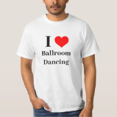 Ik hart Ballroom Dansen T-shirt (Voorkant)