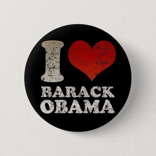 Ik hart Barack Obama knop Ronde Button 5,7 Cm (Voorkant)