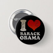 Ik hart Barack Obama knop Ronde Button 5,7 Cm (Voorkant /achterkant)
