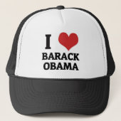 Ik hart Barack Obama Trucker Pet (Voorkant)