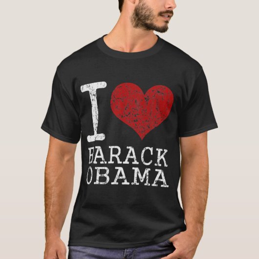 Ik hart Barack Obama voor shirt (Voorkant)