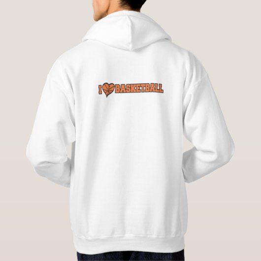 Ik hart Basketball Love Hoodie (Achterkant)