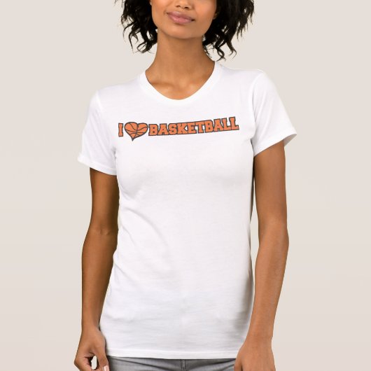 Ik hart Basketball Love T-shirt (Voorkant)