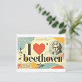"Ik [Hart] Beethoven" Briefkaart (Staand voorkant)
