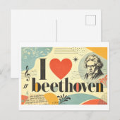 "Ik [Hart] Beethoven" Briefkaart (Voorkant / Achterkant)