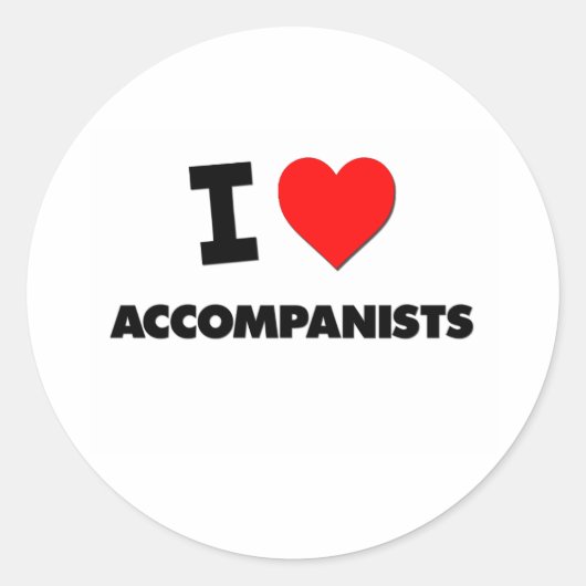 Ik hart begeleiders ronde sticker (Voorkant)