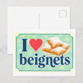 "Ik [Hart] Beignets" Briefkaart (Voorkant / Achterkant)