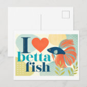 "Ik [Hart] Betta Vissen" Briefkaart (Voorkant / Achterkant)