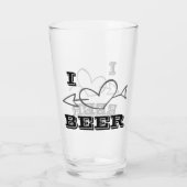 Ik hart bier hart en pijl glas (Achterkant)