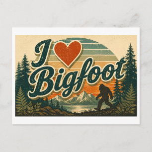 "Ik [Hart] Bigfoot" Briefkaart