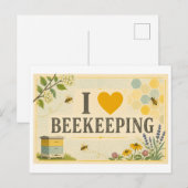 "Ik [Hart] Bijenteelt" Briefkaart (Voorkant / Achterkant)