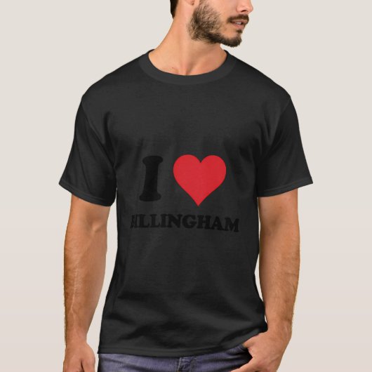 Ik hart Billingham liefde UK T-shirt (Voorkant)
