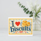 "Ik [Hart] Biscuits" Briefkaart (Staand voorkant)