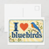 "Ik [Hart] Blauwe Rietjes" Briefkaart (Voorkant / Achterkant)