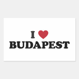 Ik hart Boedapest Hongarije Rechthoekige Sticker